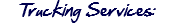 Trucking Services: